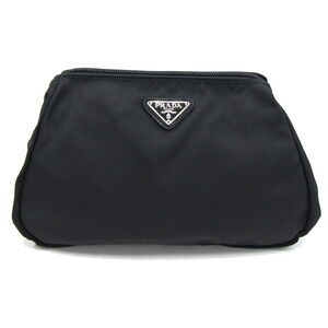 Prada pouch black nylon cosmetic accessory case